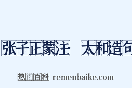 张子正蒙注·太和造句是什么意思的图片